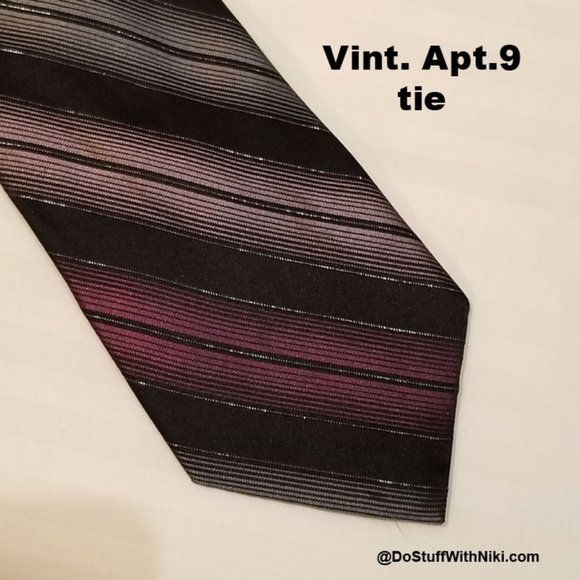 Vintage Apt. 9 silk tie 80s - Picture 1 of 5